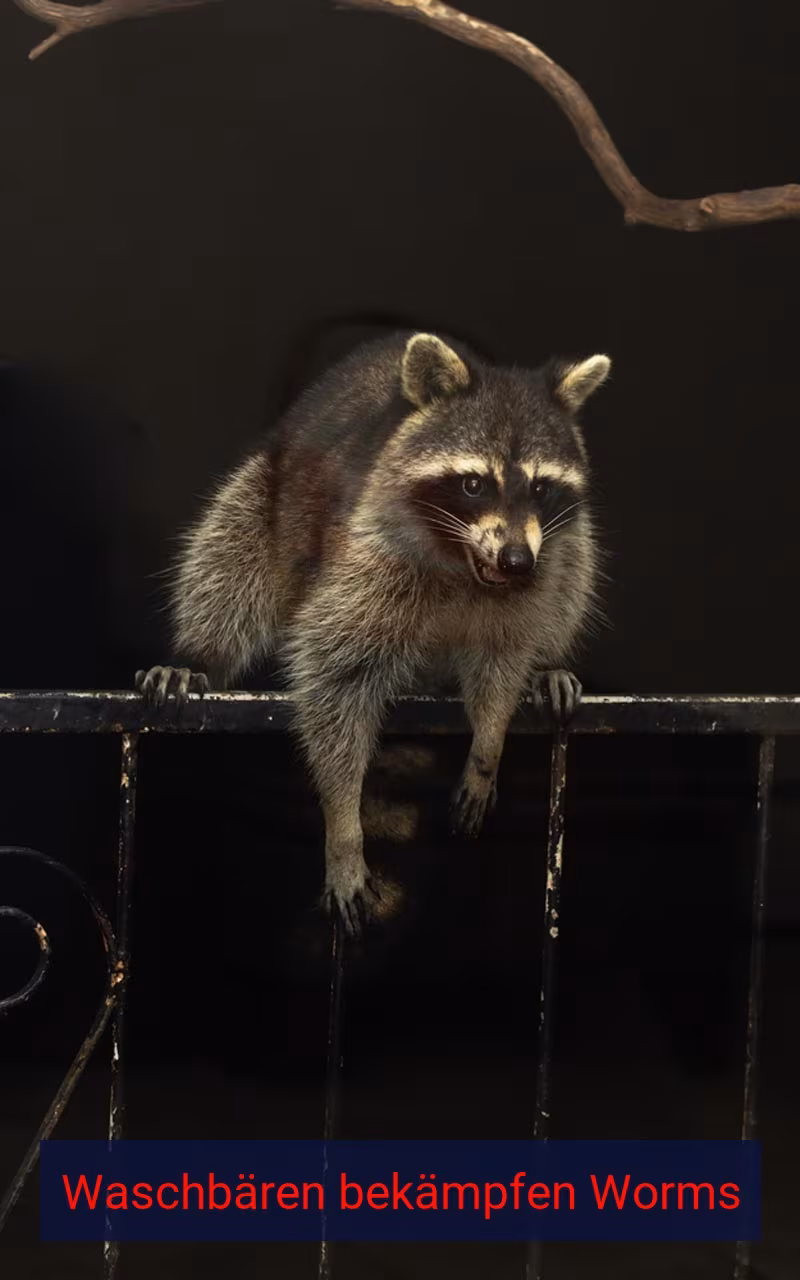 Waschbären bekämpfen Worms